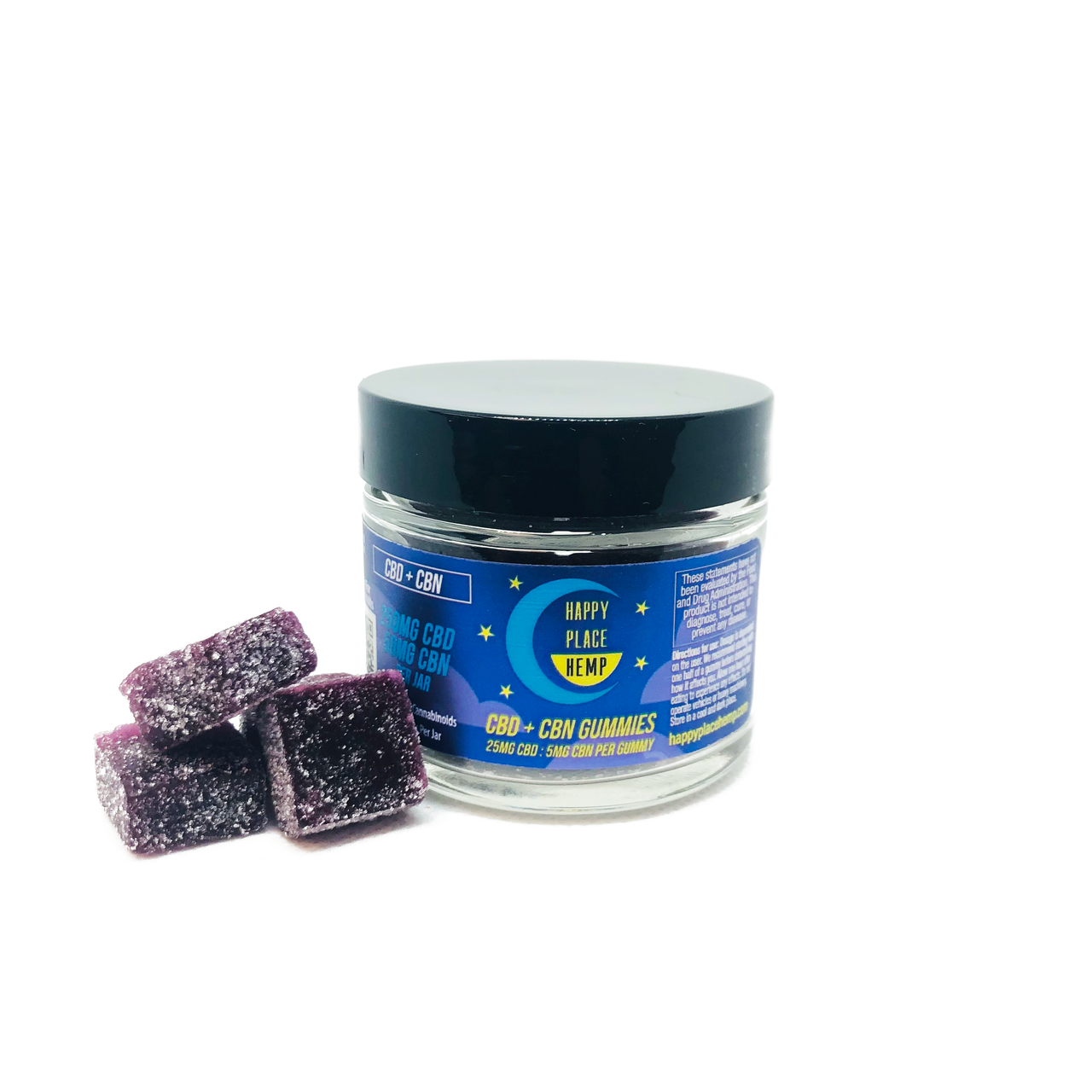Happy Place Hemp — CBD + CBN Gummies (25mg CBD + 5mg CBN Per Gummy)