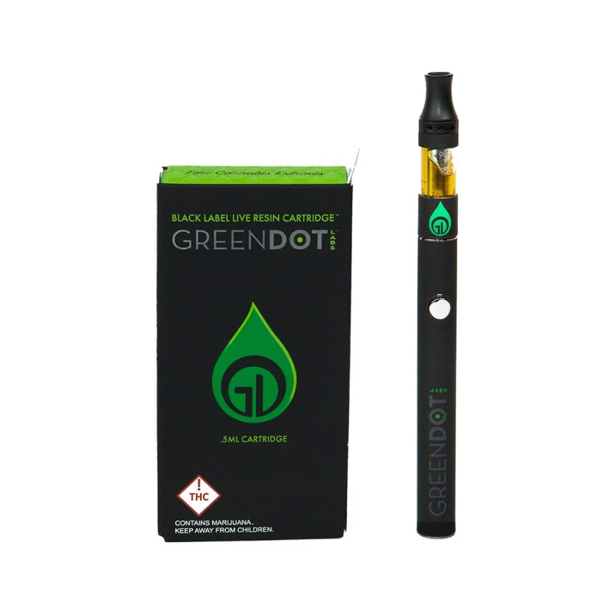 Green Dot — Black Label Live Resin Cartridge — Rapture X Pirate Milk 500mg