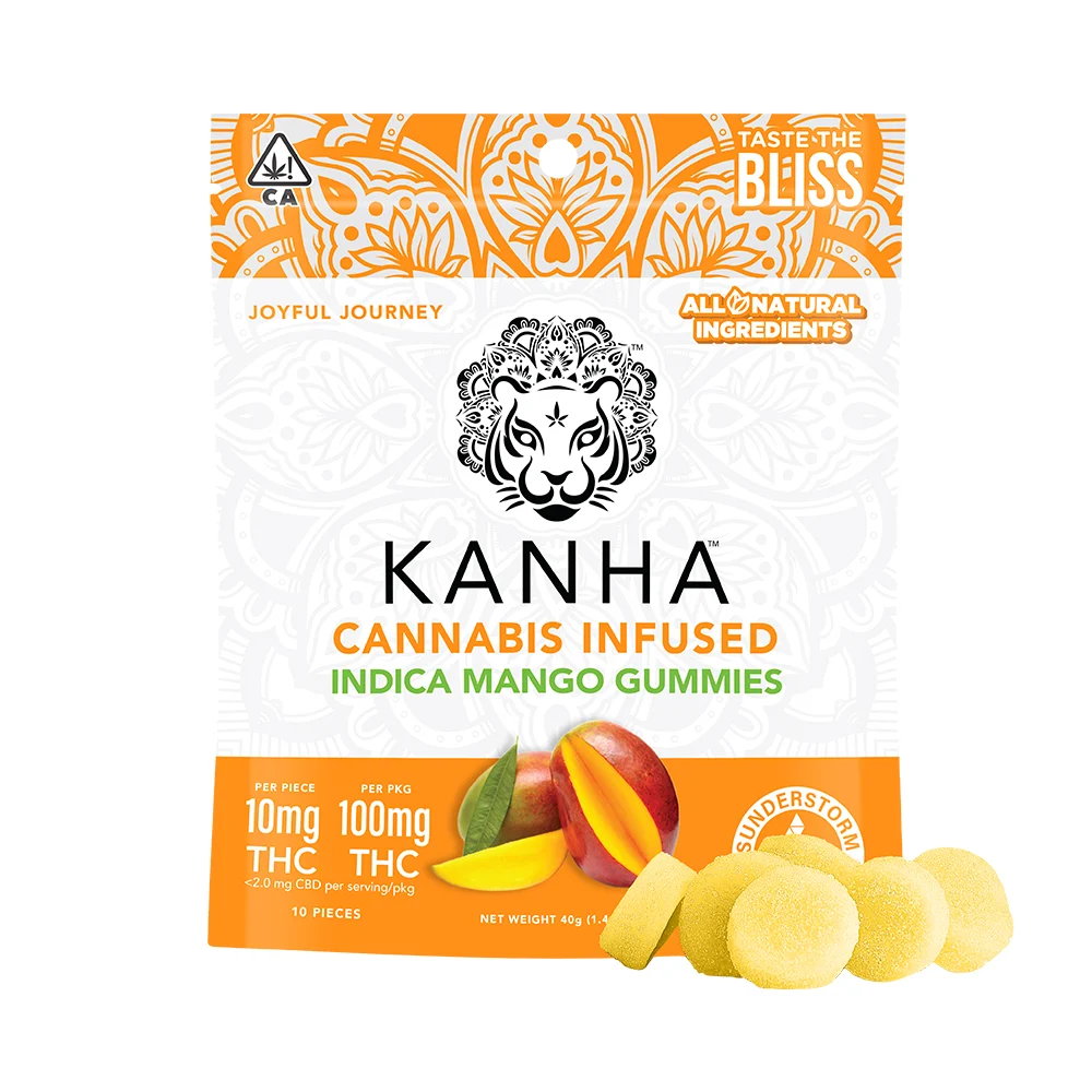 Kanha Gummies Mango — Indica (100mg)