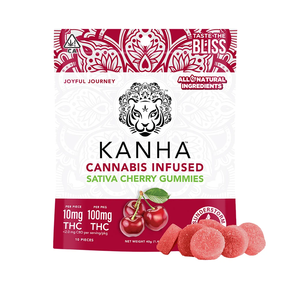 Kanha Gummies Cherry — Sativa (100mg)